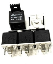 (5 PACK)  Songle 30/40A 14VDC 5-Pin Relay