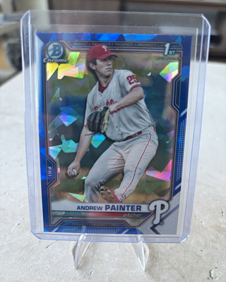 Topps Andrew Painter Phillies Bowman Chrome Draft Sapphire RC #BDC-10