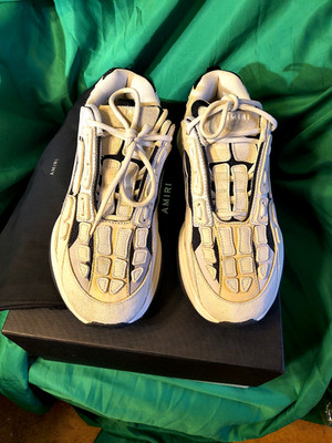 Amiri Bone Runner MFS001 004   44 WHITE&BLACK SNEAKERS