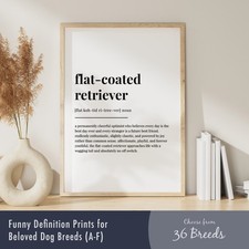 Funny Dog Breed Definition Print – Dictionary Wall Art Pet Gift (Breeds A–F)