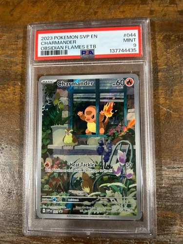POKEMON 2023 Obsidian Flames ETB Promo CHARMANDER #044 PSA 9 Mint RARE