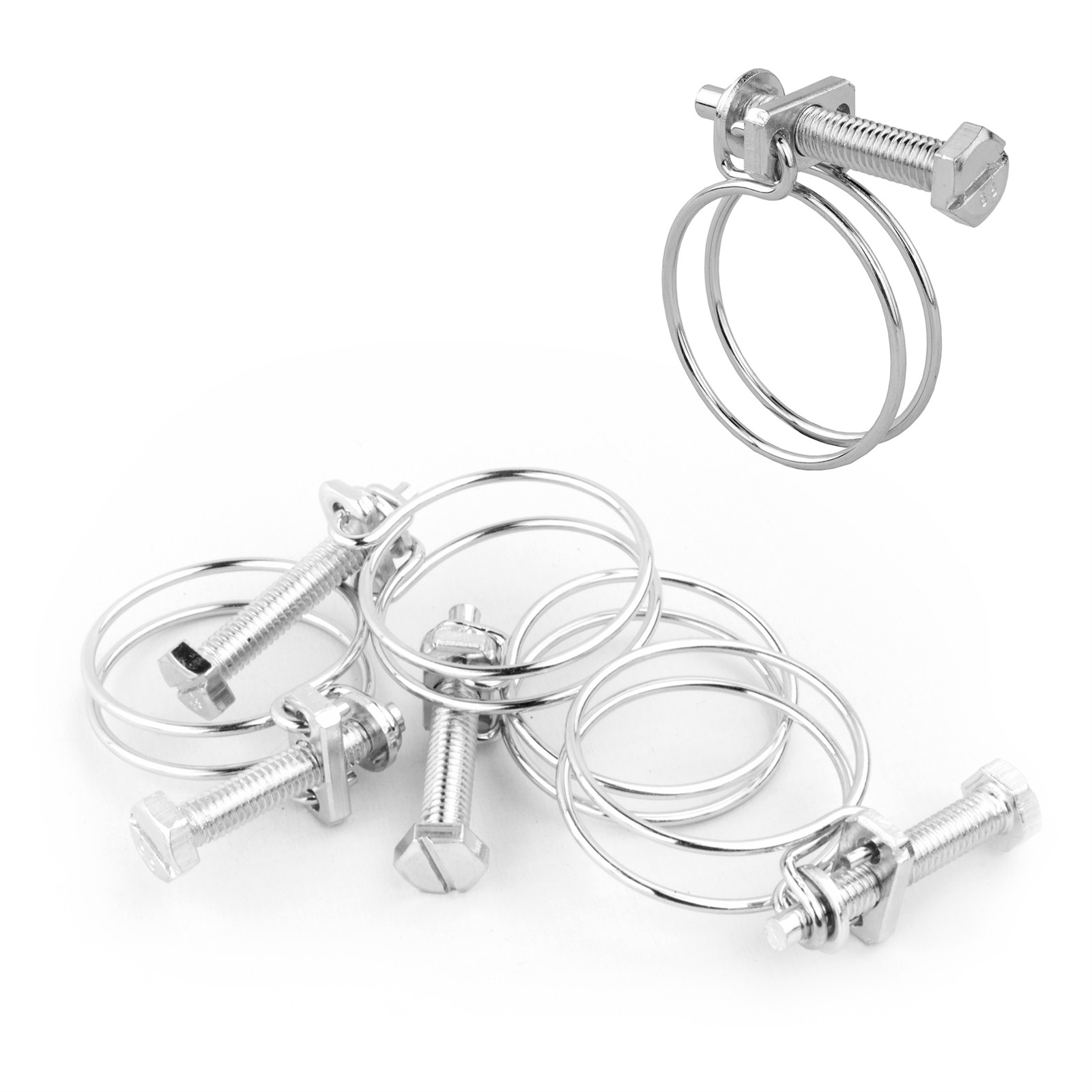 B&Q - Double Wire Hose Clips For 25mm Hose (5 Pack) - Image 2