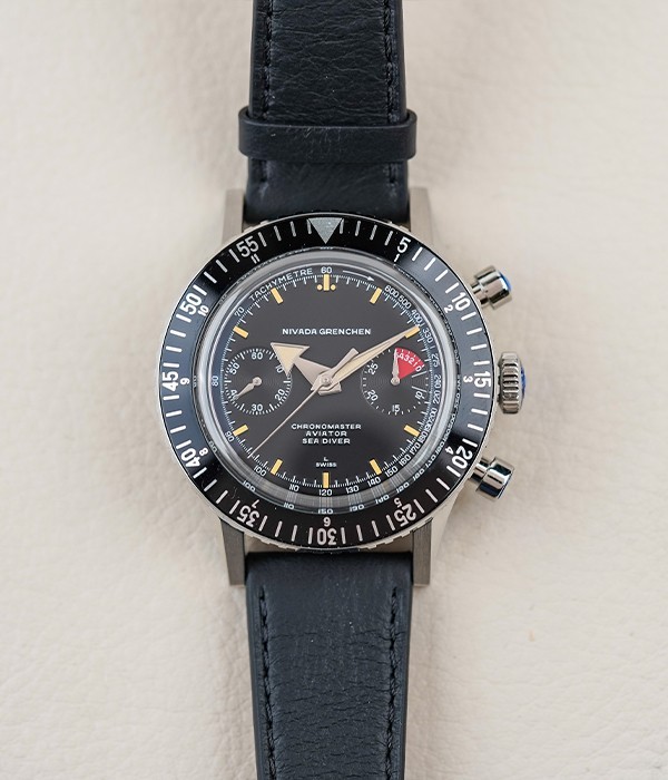 Nivada Grenchen Chronomaster Broad Arrow 41mm 85041M17 Men's Steel Watch