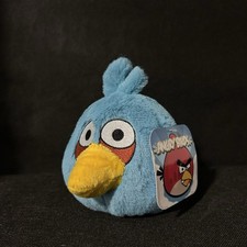 MUY RARO NUEVO CON ETIQUETAS Gen 1 Angry Birds Blue Bird Peluche Commonwealth Sin Sonido