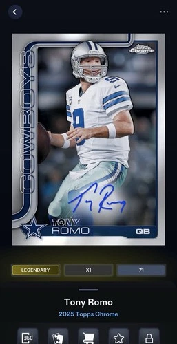 2025 Topps Chrome Tony Romo Base (RAW)