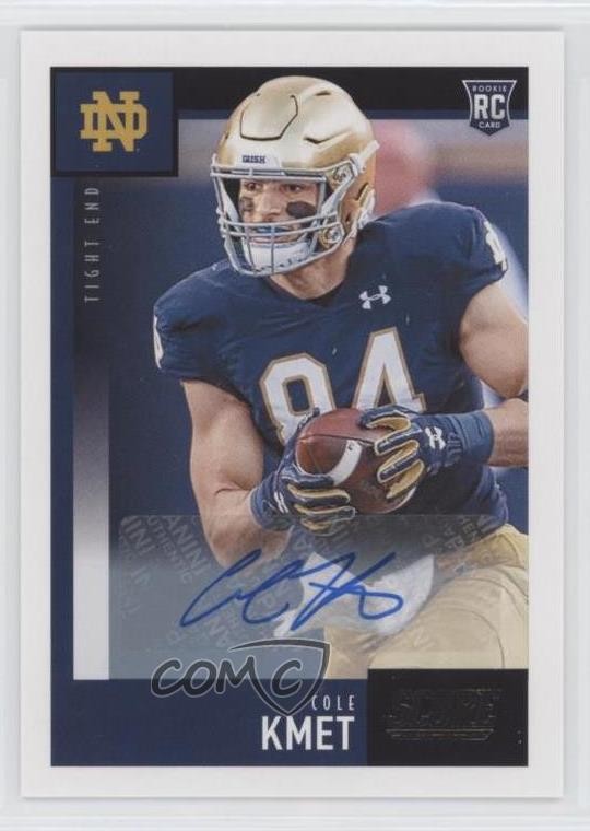 2020 Score Rookies Signatures Cole Kmet #404 Rookie Auto RC 6ks