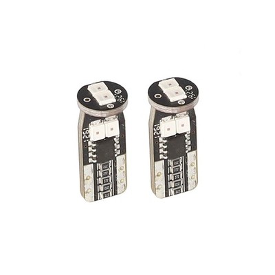 Heise HE-CT10R T10 Red LED Bulbs with Integrated Internal CANBUS System - 2-Pack