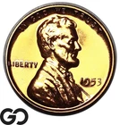 1953 Lincoln Cent Wheat Penny RED Proof, Superb Gem BU++ RD, Premium Quality!