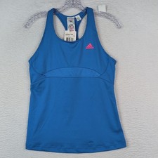 NWT Adidas AdiBase Tank Top Women s Medium Racerback Built In Bra Blue