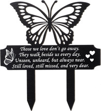 Buryeah Cemetery Decorations for Grave, Butterfly Memorial Grave Markers, Memori
