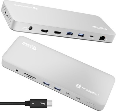 Plugable Thunderbolt 4 Dock M4 M5 MacBook Air Pro 100W