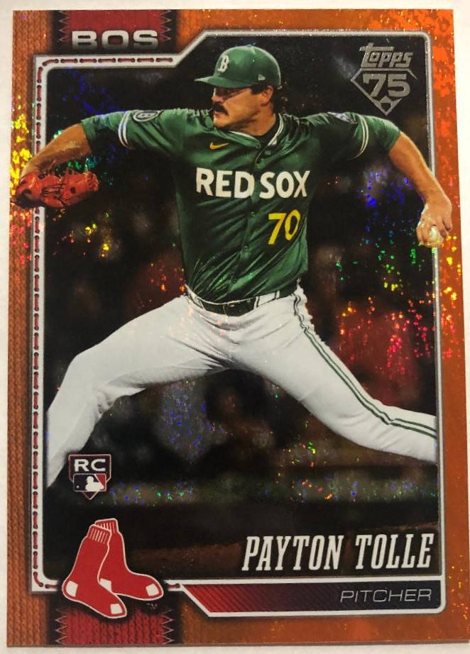 2026 Topps Series 1 Payton Tolle RC Orange Holo Foil #05/25 Boston Red Sox #15