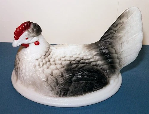 Vintage Hen on Nest Dish Westmoreland Milk Glass TOP ONLY Rare