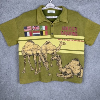 Vale Forever Valley Dreams Camel Rugby Sz Medium Olive Short Sleeve Sports Div.