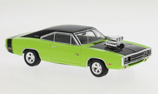 1:43 IXO 1970 Dodge Charger R/T Light Green Black Roof Model NEW