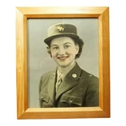 Vintage US Army Woman Portrait Photo 8x10 Framed Military Uniform WW2 Era