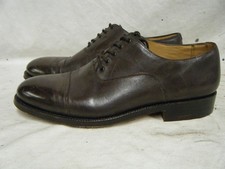 Mens British Army RAF Officers Brown Leather Parade Shoes Toe Cap Size 10 M 44 5