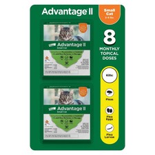 Advantage II Small Cat Flea Treatment, 5-9 lbs, 8 Monthly Topical Doses