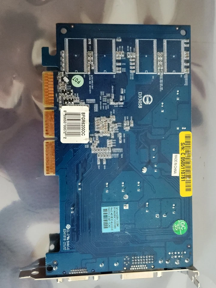 AGP Card GeForce 6200A D128M BFGR6200OC DVI VGA TV - Image 3 of 4