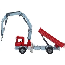 1/50 Scale Diecast Alloy Red Crane Truck Construction Vehicle Model Souvenir G