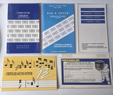 1993 Chrysler Lebaron Coupe Convertible Owners Manual W Extras Excellent Cond