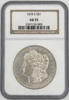 1878-S Morgan Silver Dollar $1 NGC AU55