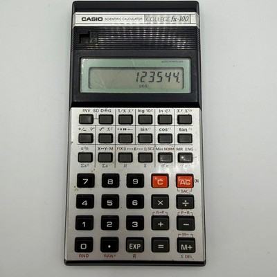 Vintage Casio College fx-100 wissenschaftlicher Taschenrechner Japan Retro selten funktioniert