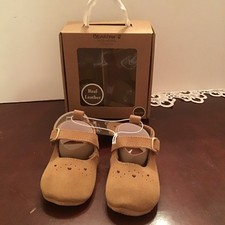 Bearpaw Infants 6-12 Months Chestnut Leather Mary Jane Baby Crib Shoes New Box