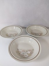 Set Of X3 Vintage 1977 Royal Doulton Lambethware Florinda Bowls Cereal 20cm