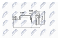 NTY Gelenksatz, Antriebswelle NPZ-FR-038 FüR Ford