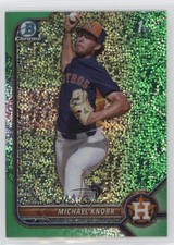 2022 Bowman Draft Chrome Green Sparkle Refractor 64/99 Michael Knorr k4s
