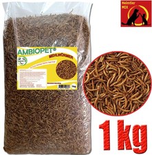 Ambiopet Mehlw&uuml;rmer getrocknet 1 kg Nager V&ouml;gel Reptilien Fisch Igel Koifutter