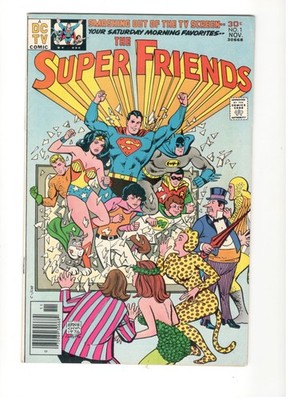 Super Friends #1 - 1st App Wonderdog. Debut of The Hall of Justice 7.5+