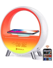 Dekala Arches Sunrise Alarm Clock with 15W Fast Wireless Charging, White Noise