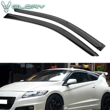 Fits 11-16 Honda CR-Z Acrylic Window Visors Rain Guard Deflector Tape On