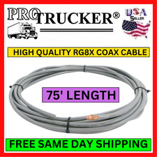 75ft RG8X CB Radio Coax Cable Mini 8 Pro Trucker for Ham Antenna Install Truck