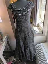 Abito Emanuel Ungaro in tweed bianco e nero usato in ottime condizioni 38