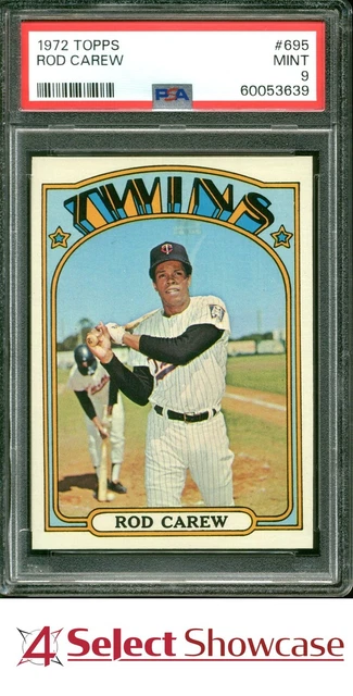 1972 TOPPS #695 ROD CAREW TWINS HOF PSA 9