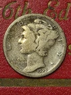 VERY NICE VINTAGE  KEY-DATE :  1927 S MERCURY SILVER DIME  SOLID GOOD  ! 4.7 MIL