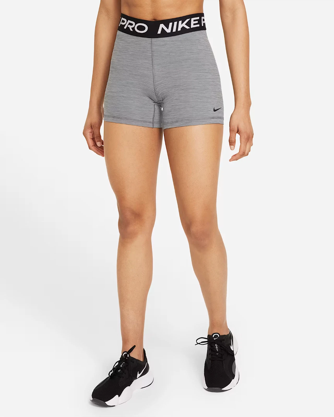 Nike Women's Pro 365 5in Shorts, Gray / Black , Small