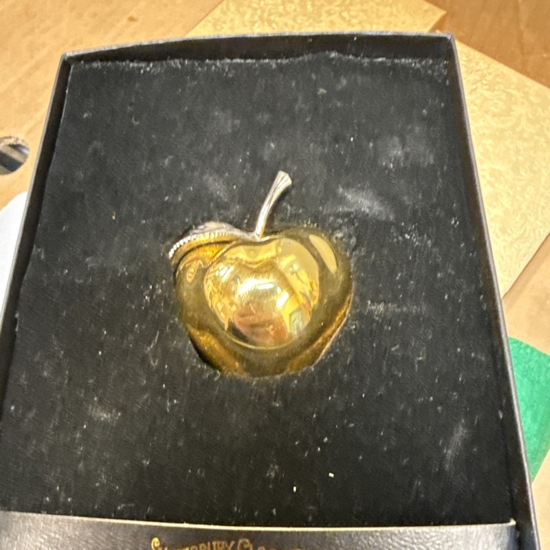 Vintage Timex Golden Apple Mini Clock Desk Clock 2 Inches