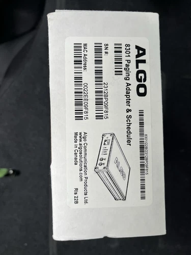 Algo 8301 IP Voice Paging Adapter & Bell Scheduler