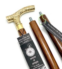 Designer Victorian Solid Brass Head Handle Wooden Walking Stick Cane For Gift