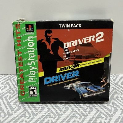PS1 Driver 1 & 2 Twin Pack Greatest Hits INCOMPLETE Damaged Box / READ DESC