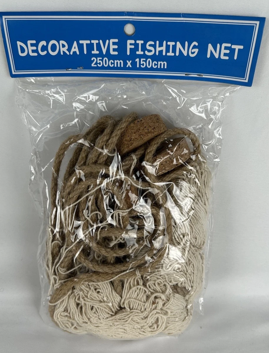 decorative fishing net hobby lobby 80x40 Inch w/Shells & Clips, 3mm Beige Natural Cotton Large Photo Hanging Fishnet, Wall Halloween Party Decorations for Nautical Pirate Hawaii Underwater Mermaid Themed Party : Home & NEW Nautical Decorative Fish Net