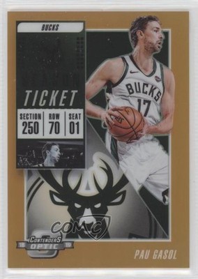 2018 Panini Contenders Optic Season Ticket Orange Prizm 8/49 Pau Gasol HOF 0d3