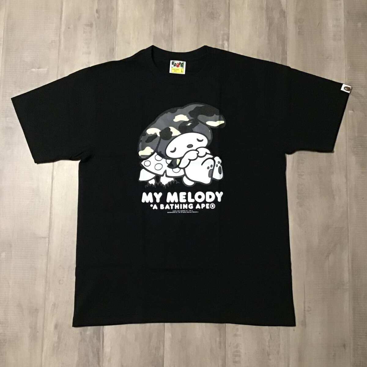 A BATHING APE Tシャツ マイメロディ ブラック M Glow in the dark BAPE × Sanrio My Melody T-shirt Black A Bathing