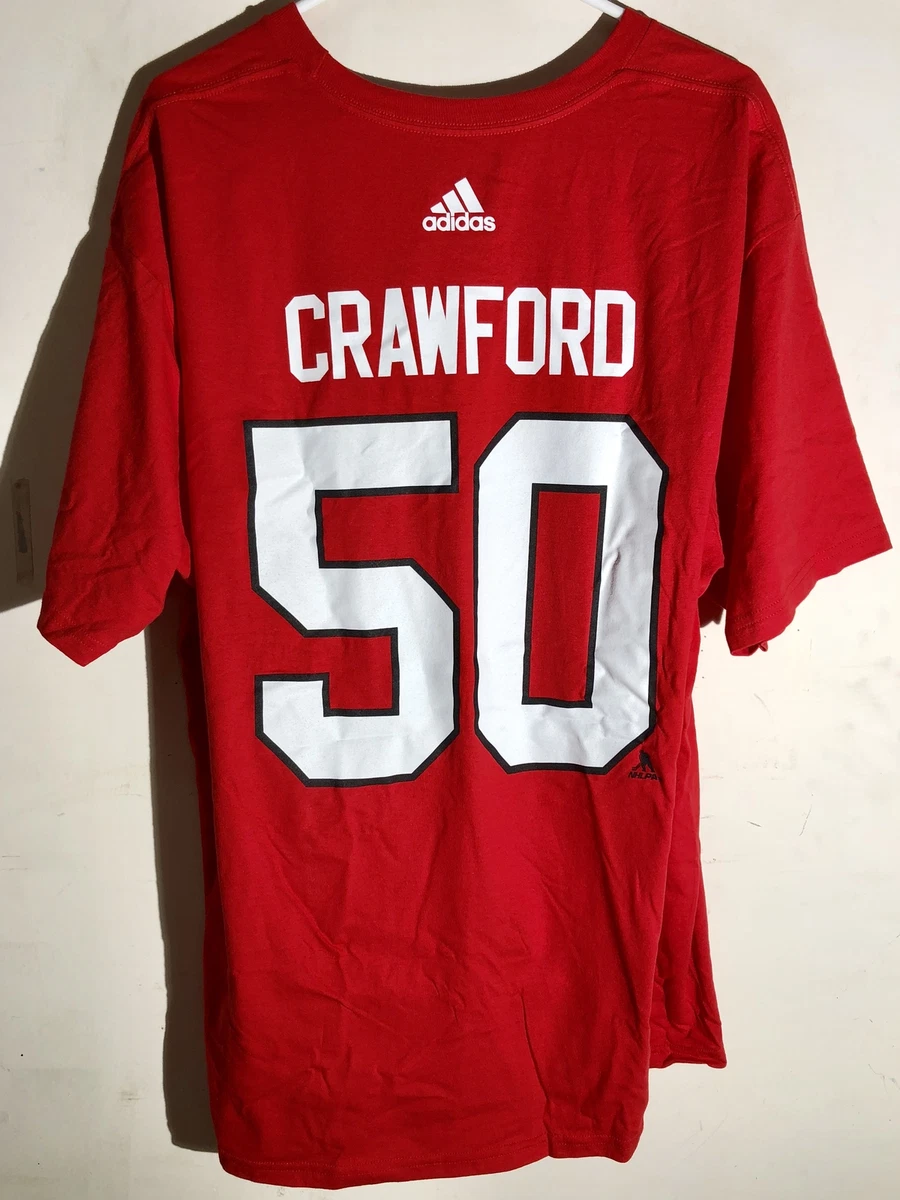 adidas NHL T Shirt Chicago Blackhawks Corey Crawford Red sz XL eBay