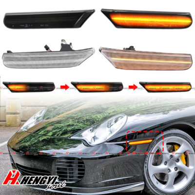 Sequential LED Side Marker Light Lamp For 1998-2004 Porsche Boxster 986 911 996