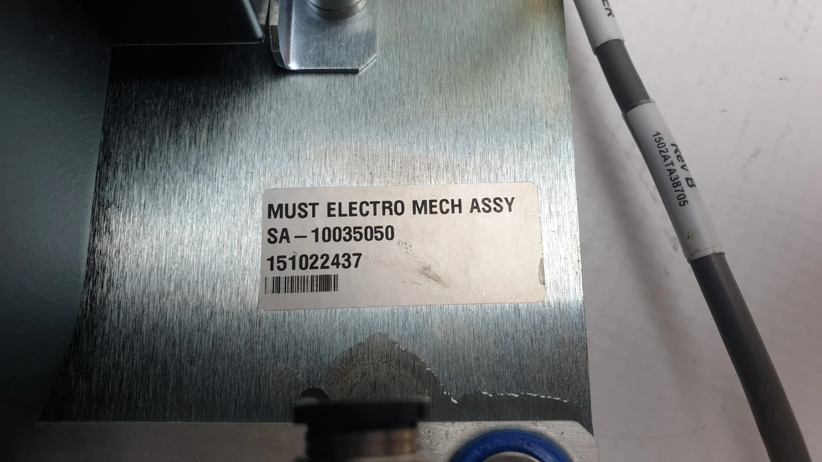 Part label: MUST ELECTRO MECH ASSY SA-10035050, 151022437